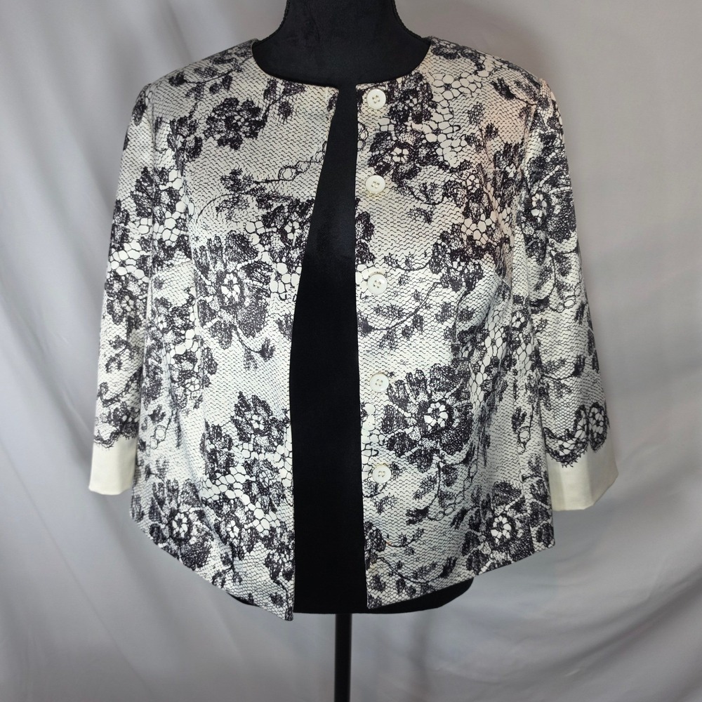 The Limited Scandal Collection Olivia Pope Lace Print Power Blazer Jacket Size L
